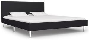 Bed Frame Black Fabric 135x190 cm 4FT6 Double
