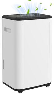 HOMCOM 20L/Day Quiet Compact Dehumidifier with 24H Timer, 3 Dehumidifying Modes, for Home Laundry Basement Aosom UK
