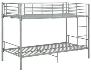 Bunk Bed Grey Metal 90x200 cm