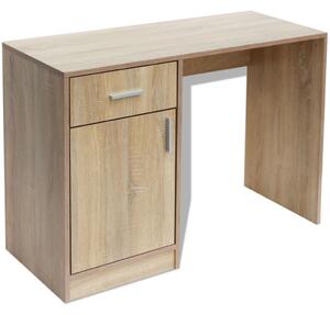 Desk with Drawer and Cabinet Oak 100x40x73 cm