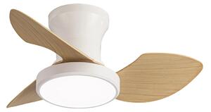 Ceiling Fan with Light Romimex White Natural