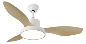 Ceiling Fan with Light Romimex White Natural