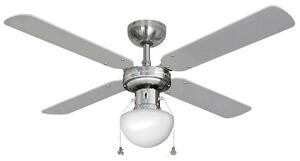 Ceiling Fan with Light EDM 33801 Caribe Silver 50 W