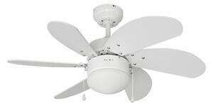 Ceiling Fan with Light EDM 33985 Aral White 50 W