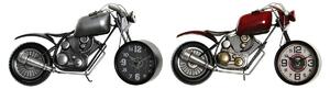 Table clock DKD Home Decor Motorcycle 44 x 13,5 x 23 cm Red Grey Motorbike Iron Vintage (2 Units)