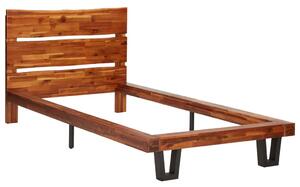Bed Frame with Live Edge Solid Acacia Wood 90 cm