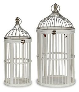 Cage Circular White Wood (2 Pieces)