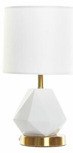 Desk lamp DKD Home Decor White Polyester Metal Ceramic 220 V Golden 50 W (20 x 20 x 37 cm)