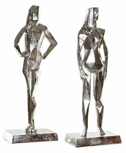 Decorative Figure DKD Home Decor 8424001856480 23 x 13 x 62 cm Silver (2 Units)