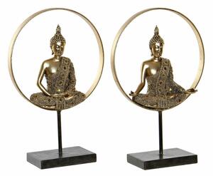 Decorative Figure DKD Home Decor 26 x 11 x 40 cm Black Golden Buddha Oriental (2 Units)