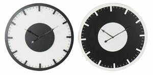 Wall Clock DKD Home Decor 50 x 3,5 x 50 cm Black White Vintage MDF Wood (2 Units)