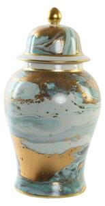 Vase DKD Home Decor Porcelain Blue Modern (22 x 22 x 41 cm)