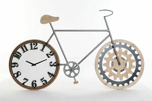 Wall Clock DKD Home Decor 108 x 6,4 x 63,5 cm Natural Black Bicycle Metal MDF Wood