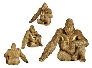 Decorative Figure Gorilla Golden Resin (36 x 50 x 62 cm)