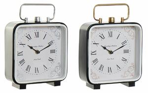 Table clock DKD Home Decor 19 x 7 x 27 cm Crystal Black Blue White Iron (2 Units)