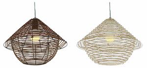 Ceiling Light DKD Home Decor White Brown Black Natural Metal Rope Plastic 50 W 220 V Urban 38 x 38 x 27 cm (2 Units)