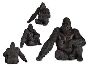 Decorative Figure Gorilla Black Resin (34 x 50 x 63 cm)