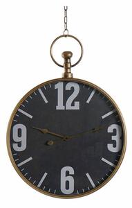 Wall Clock DKD Home Decor Crystal Black Golden Iron (60 x 6.5 x 80 cm)