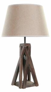 Desk lamp DKD Home Decor Wood Cotton Dark brown (35 x 35 x 56 cm)