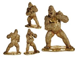 Decorative Figure Gorilla Golden Resin (25 x 56 x 42 cm)