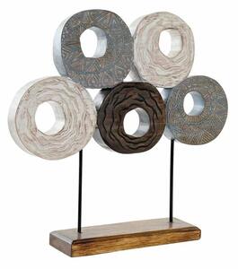 Decorative Figure DKD Home Decor Multicolour Iron Circles (49 x 10 x 47 cm)