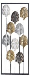 Wall Decoration DKD Home Decor Black Metal Multicolour Modern Leaf of a plant (35 x 2 x 90 cm)