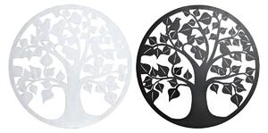 Wall Decoration DKD Home Decor 98 x 1 x 98 cm 100 x 1 x 100 cm Black Tree White Traditional (2 Units)