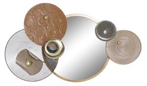 Wall Decoration DKD Home Decor Mirror Grey Golden Metal Terracotta Modern Circles (96,5 x 7 x 59 cm)