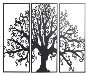 Wall Decoration DKD Home Decor 3 Pieces Black Tree Metal (105 x 1,3 x 91 cm)