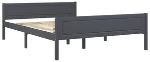 Bed Frame Solid Pinewood Grey 120x200 cm
