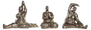 Decorative Figure DKD Home Decor 11 x 22,5 x 17 cm Golden Yoga (3 Units)