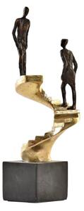 Decorative Figure DKD Home Decor Golden Resin Dark grey Staircase Modern (14 x 14 x 41,5 cm)