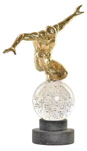 Decorative Figure DKD Home Decor Crystal Golden Resin Men (28 x 12 x 38 cm)