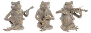 Decorative Figure DKD Home Decor Music 23 x 19,5 x 22,5 cm Brown Frog (3 Units)