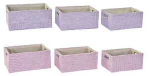 Basket set DKD Home Decor 40,5 x 27,5 x 18 cm Polyester (2 Units)