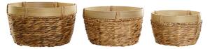 Basket set DKD Home Decor Bamboo Tropical Rushes (40 x 40 x 23 cm) (3 Pieces)