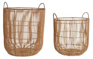 Basket set DKD Home Decor Rattan (40 x 40 x 51,5 cm)