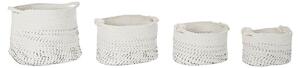 Basket set DKD Home Decor White Black Boho 36 x 36 x 33 cm (4 Pieces)