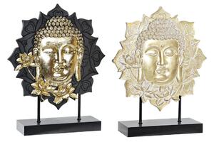 Decorative Figure DKD Home Decor 27 x 8 x 33,5 cm Black Golden Buddha Oriental (2 Units)