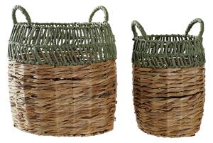 Basket set DKD Home Decor Rattan (33 x 33 x 40 cm)