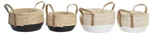 Basket set DKD Home Decor 33 x 33 x 20 cm Natural Fibre (2 Units)