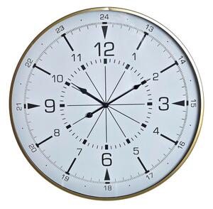 Wall Clock DKD Home Decor Crystal Golden Metal White Compass (60 x 3 x 60 cm)