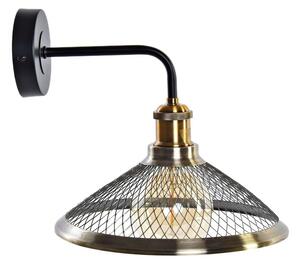 Wall Lamp DKD Home Decor Black Golden Metal 220 V 50 W (27 x 28 x 28 cm)