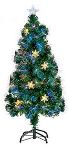 Christmas Tree with Star LED Light Metal Green Plastic