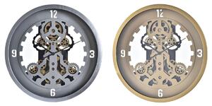 Wall Clock DKD Home Decor Golden Silver Crystal Iron 50 x 8 x 50 cm (3 Units) (2 Units)