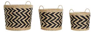 Basket set DKD Home Decor Fibre (40 x 40 x 35 cm)