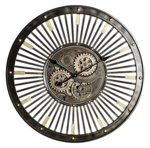 Wall Clock DKD Home Decor Black Golden Iron Vintage 65 x 6,7 x 65 cm