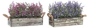 Decorative Plant DKD Home Decor 30 x 12 x 21 cm Wood Lilac Polyethylene Fuchsia (2 Units)