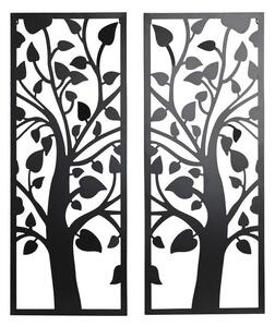 Wall Decoration DKD Home Decor (2 Pieces) Tree Metal Shabby Chic (35 x 1,3 x 91 cm)