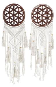 Hanging decoration DKD Home Decor 25 x 1 x 93 cm Brown White (2 Units)